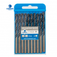 DIN338 standard  Bright&Black HSS 4241 10pcs  twist drill bit set for metal drilling