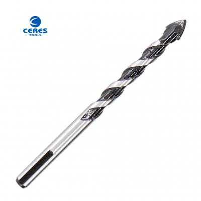 spiral flute 45 carbon steel YG6X tip material single tip black & white finish drill bit for glass and ceramic drilling