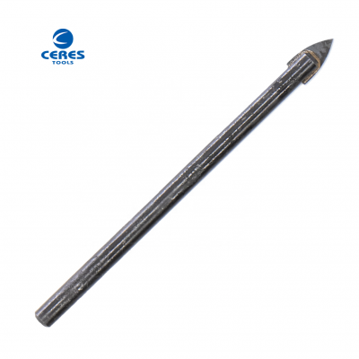 45 carbon steel YG6X tip material round shank with single tip black finish drill bit for glass and ceramic drilling