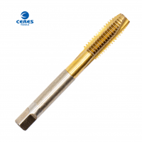 DIN371 standard HSS P6M5 M2 Titanium coated spiral fluted tap for tapping