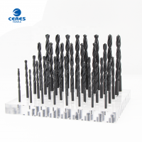 Straight shank DIN338 standard HSS P6M5 M2 roll forged black finished twist drill bit for metal drilling